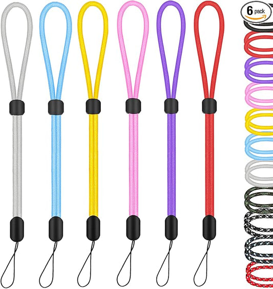 Hukado Hand Wrist Strap Lanyard, 6 Pack 8inch Adjustable Nylon Wristlet Straps by Hukado
