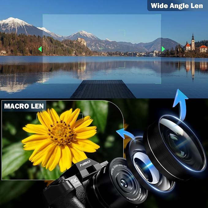 True 5K Digital Camera for Photography, Autofocus & Anti-Shake, 16X Zoom - Image 6