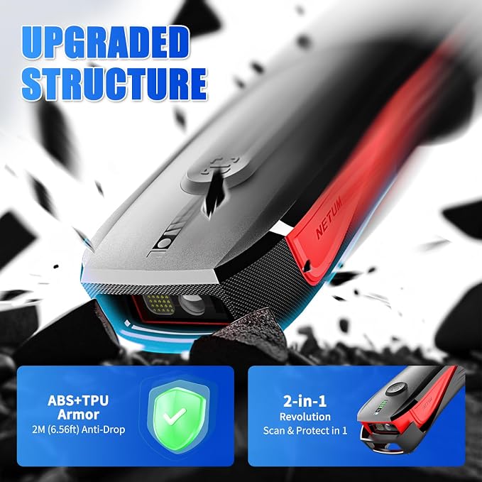 NETUM CS9501 Bluetooth QR Code Scanner– Upgraded Wireless Barcode Scanner - Image 3