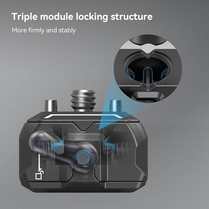 SMALLRIG Quick Release Plate Drop-in HawkLock mini Quick Release Camera Mount - Image 4