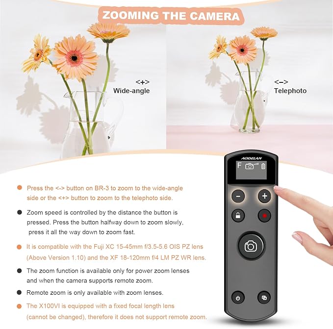 Remote Control for Fujifilm Camera, USB-C Rechargeable Wireless Shutter Release - Image 4