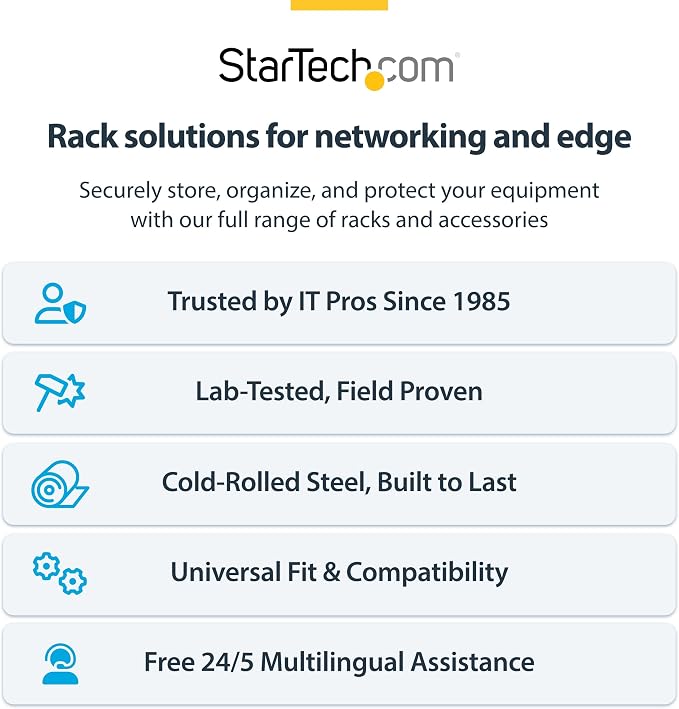 StarTech.com 10U Wall Mount Network Rack, 14 in Deep, IT Equipment, Network - Image 8
