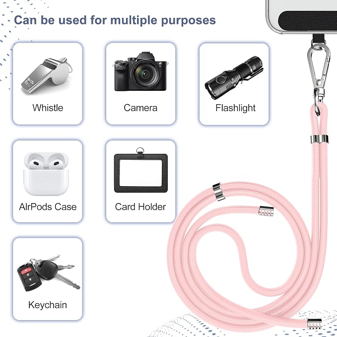 takyu Phone Lanyard, 2 Pack Adjustable Cell Phone Lanyard Crossbody Neck Strap - Image 2