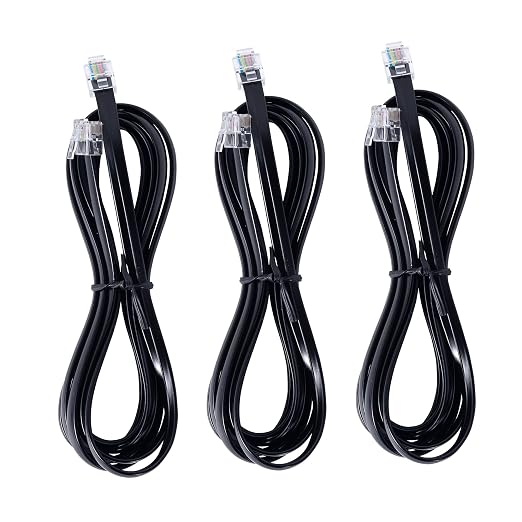 RJ12 Cable Phone Cord RJ12 6P6C Male to Male Straight Wired by TOYAYAYO