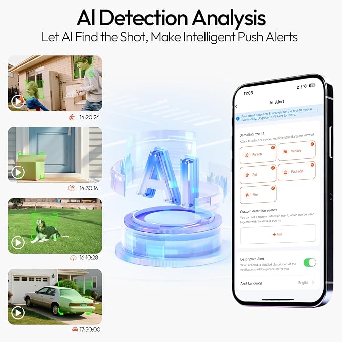 4pc 2.4G/5G Wifi Cameras for Home Security - Image 7