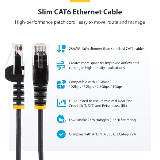 StarTech.com 30ft Pink Slim CAT6 Ethernet Cable, Snagless RJ45, 28AWG Pure Bare - Image 2