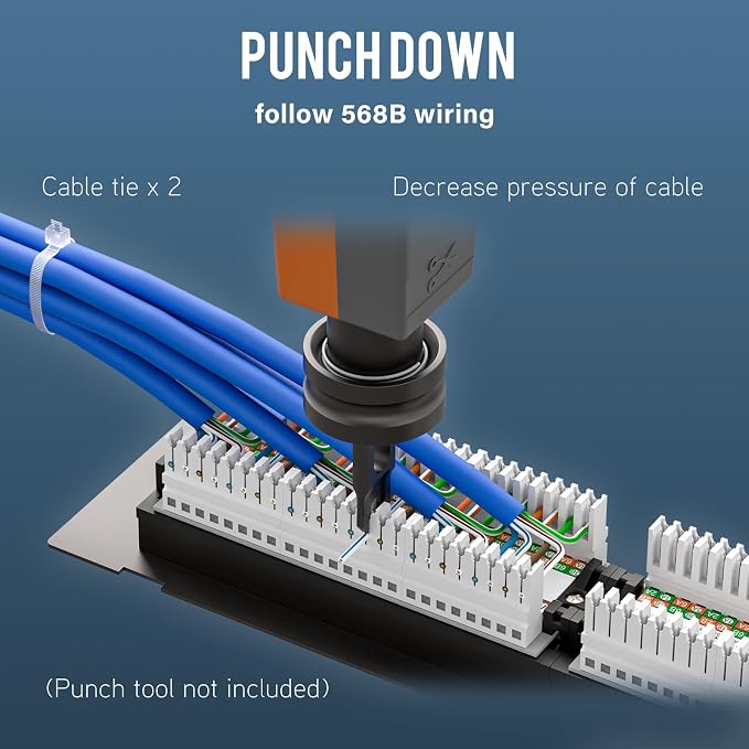 iwillink 12 Port 10Gbps Cat6A Network Patch Panel - Image 3