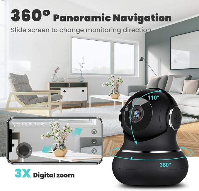 litokam 2K Indoor Camera, 360 Pan/Tilt Home Security Cameras - Image 7