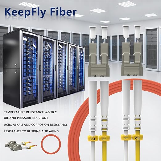 OM2 LC to LC Fiber Patch Cable 0.2m, Length Options:0.2m-20m, 1G/10GB 50/125 - Image 6