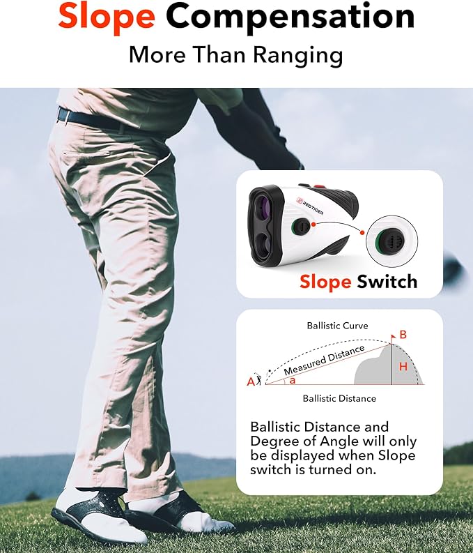 REDTIGER Golf Rangefinder with Slope Switch, 1200 Yards Range Finder Golfing - Image 4