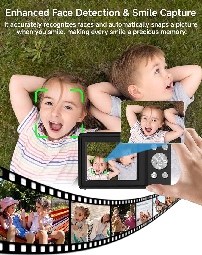 Digital Camera for Kids, FHD 1080P 44MP Point and Shoot Digital Camera - Image 3