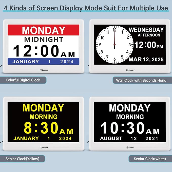 Soobest 12” Dementia Digital Clock - Image 5