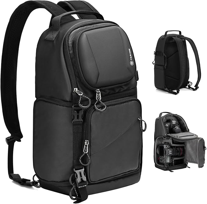 TARION Camera Backpack Sling Bag - 9L Compact Camera Bag 2-in-1 Waterproof by TARION