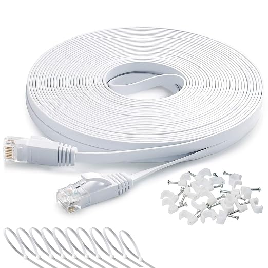 DAYEDZ Ethernet Cable 50 ft, Cat 6 LAN Cable Ethernet Cord, Slim Long Flat by DAYEDZ