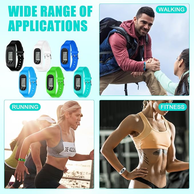 Geyoga Pedometer for Walking Steps and Miles Pedometer Watch Silicone Steps - Image 5