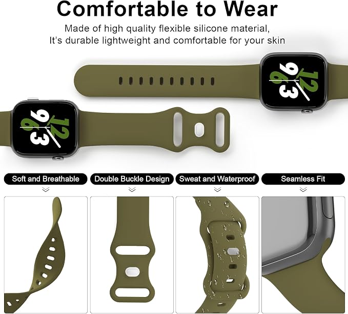 Sport Band Compatible with Apple Watch 38mm 40mm 41mm 42mm 44mm 45mm 46mm 49mm - Image 3