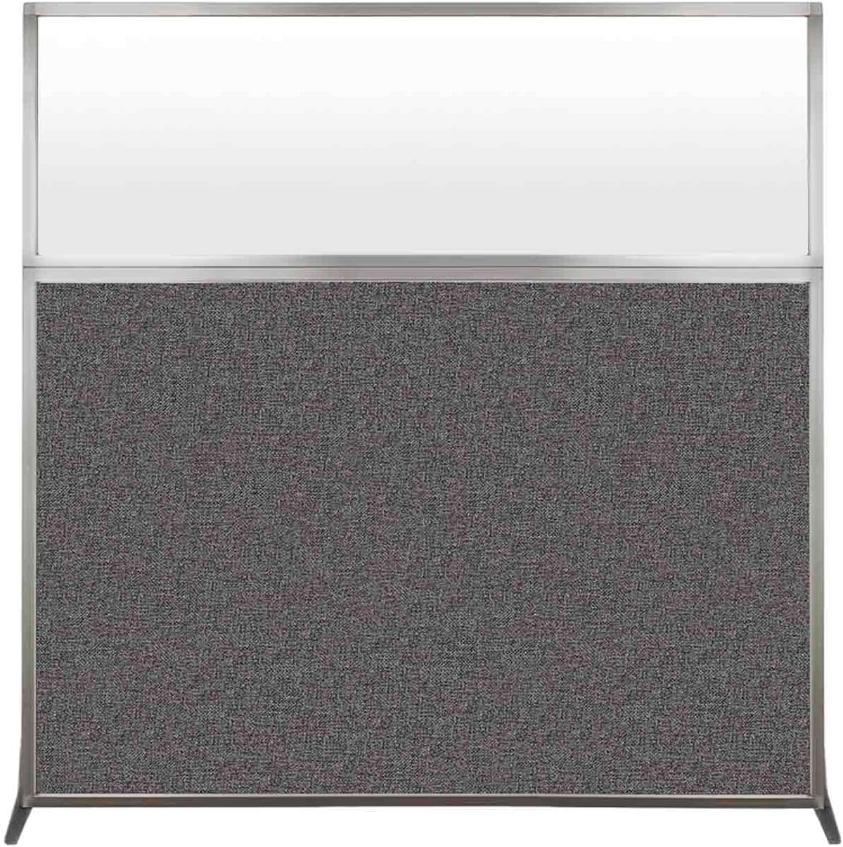 Versare Hush Screen Portable Room Divider | Workstation Wall Divider | Freestanding Privacy Hush Panels | Frosted Windows | Fabric Office Divider Screen | Great for Room Separation