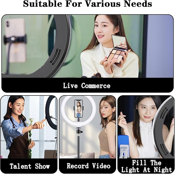 Selfie Ring Light with 3 Light Modes and 10 Brightness Levels USB Powered Mini - Image 7