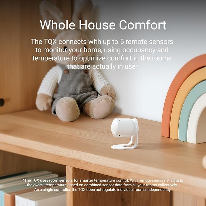 Lux TQX Thermostat with Remote Sensor, WiFi Thermostat Works with Matter - Image 5