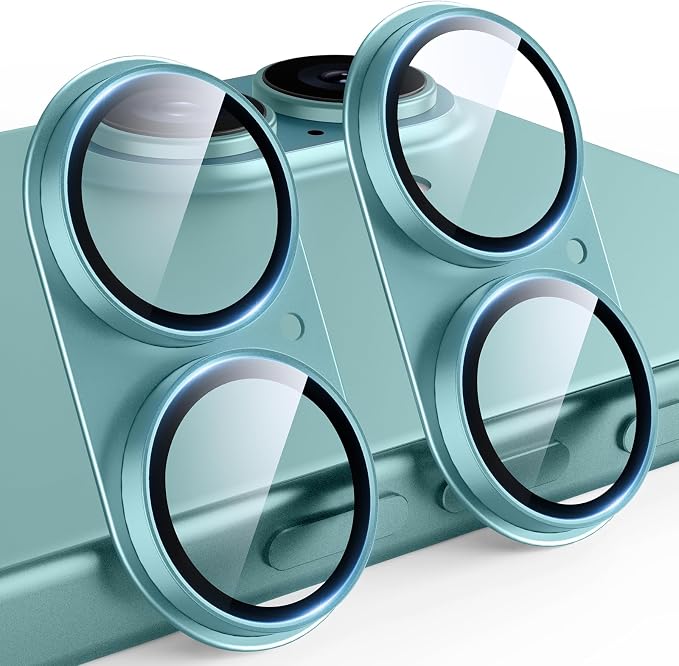 TAURI 2 Pack for iPhone 16/16 Plus Camera Lens Protector, Full Coverage by TAURI