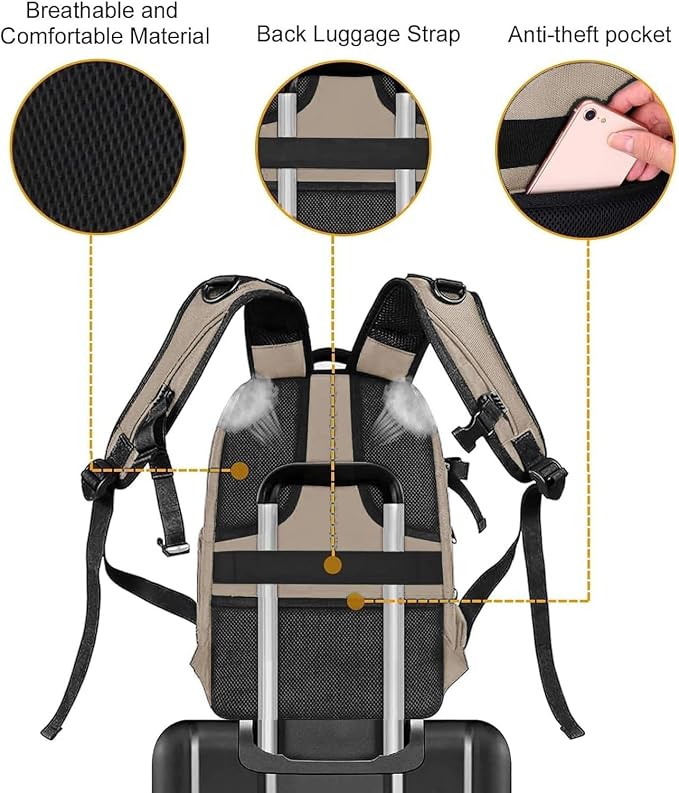 MOSISO Camera Backpack, DSLR/SLR/Mirrorless Photography Camera Bag Full Open - Image 4