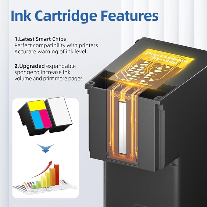 67XL Ink Cartridges Black/Color Combo Pack Compatible - Image 5