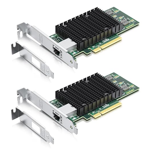 10Gtek 10Gb PCI-E NIC Network Card, Single Copper RJ45 Port, by 10Gtek