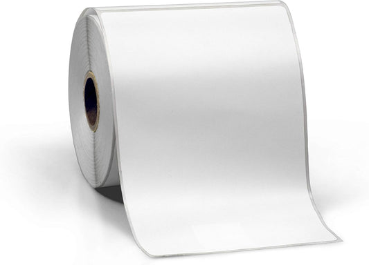 4" X 6" Direct Thermal Perforated Stickers Labels for Shipping Labels, Inventory, and Color Coding - Compatible with Zebra, Rollo, Godex and More (White, 48 Rolls)