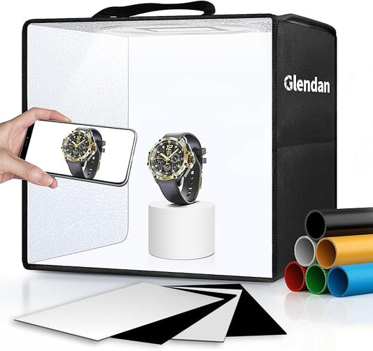 Glendan Light Box Photography, 6 Color PVC Backdrops, 4 Reflection Boards and 1 by Glendan