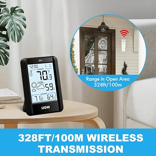 Indoor Outdoor Thermometer Wireless Weather Station External Thermometer - Image 4