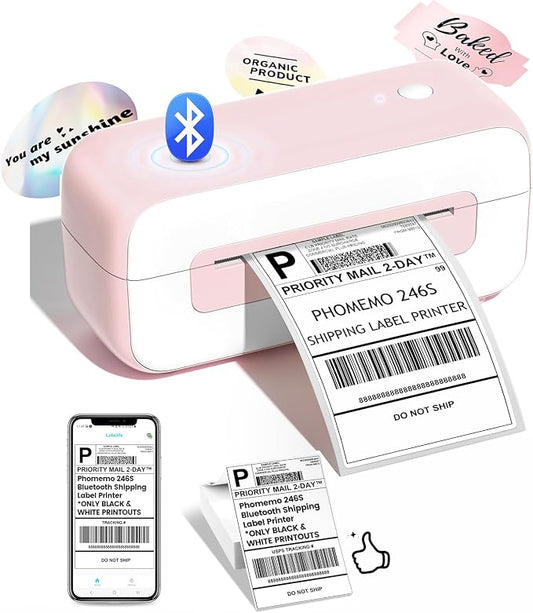 Phomemo Shipping Label Printer- Bluetooth Thermal Label Printer 4x6 by Phomemo