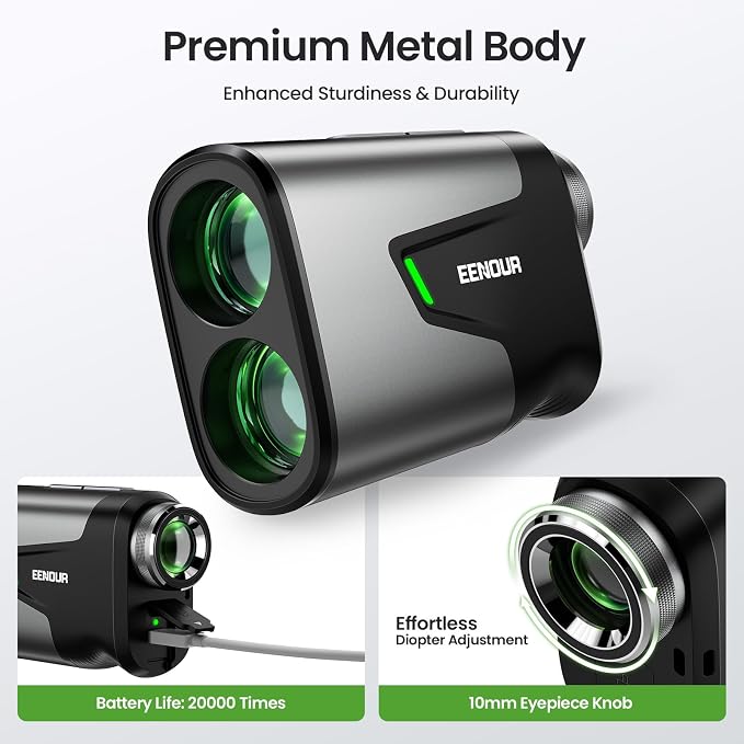 EENOUR Golf Range Finder with Slope, 1200 Yards Golf Rangefinder, Laser - Image 6