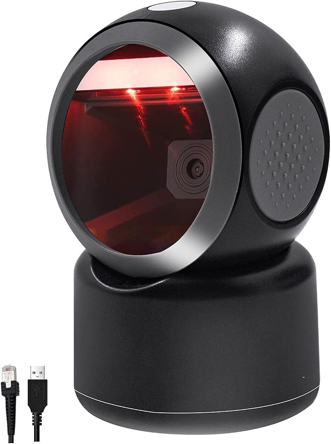 2D QR Hands-Free Barcode Scanner Omnidirectional Automatic Sensing Scanning USB by ProfessionalBarcodeScanner