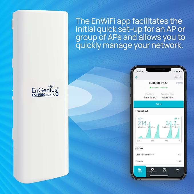 EnGenius ENH500-AX 5GHz Wi-Fi 6 2x2 Outdoor Wireless Bridge, 200 Mbps, high 26 - Image 8