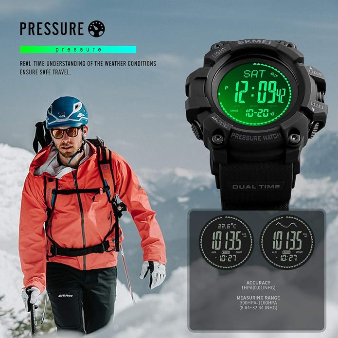 SKMEI Compass Watch Army, Digital Outdoor Sports Watch - Image 5