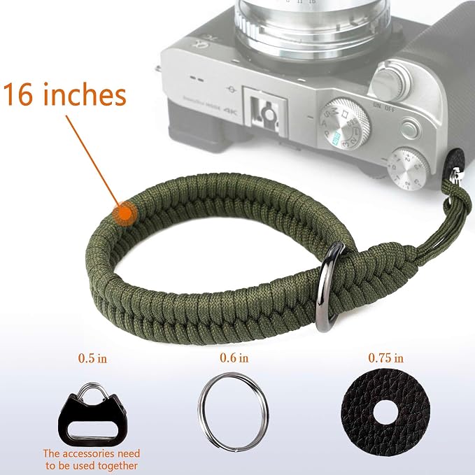 AQAREA Wrist Strap for DSLR/Mirrorless Camera, Quick Release Hand Strap - Image 6