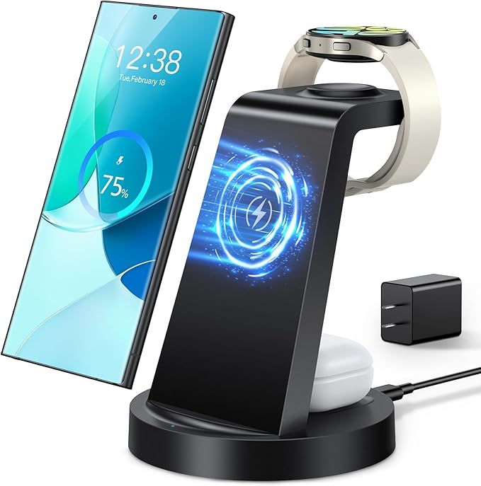 Wireless Charger for Samsung: 3 in 1 Wireless Charging Station for Samsung by HUANCTOMA