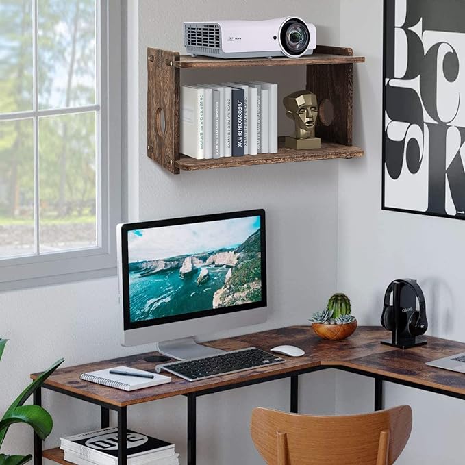Floating Projector Shelf Rack Router Shelf Wall Mount Holder TV Stand WiFi - Image 6