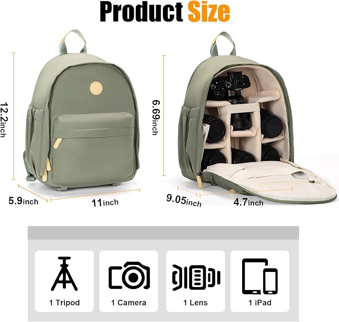 Cwatcun Camera Backpack Bag for Women, Stylish DSLR/SLR Camera Bag - Image 2