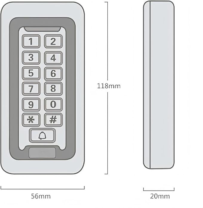 WiFi Smart Garage Door Opener Keypad, IP68 Waterproof Metal Wireless Door - Image 5