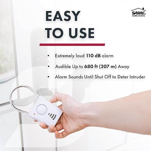 SABRE 110dB Door Handle Alarm | Extremely Loud Wireless Audible Up To 680 Ft - Image 3