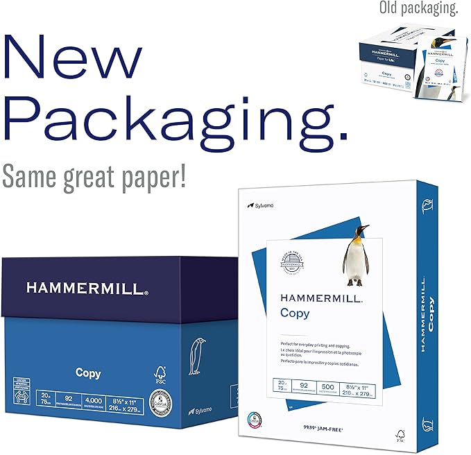 Hammermill Printer Paper, 20 lb Copy, 8.5 x 11-8 Ream - Image 5