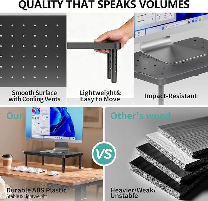 WALI Computer Monitor Stand for Desk, Adjustable Laptop Riser, Desk Monitor - Image 9