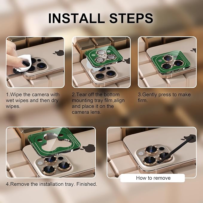Misea Compatible for iPhone 16 Pro/iPhone 16 Pro Max Camera Lens Protector - Image 7