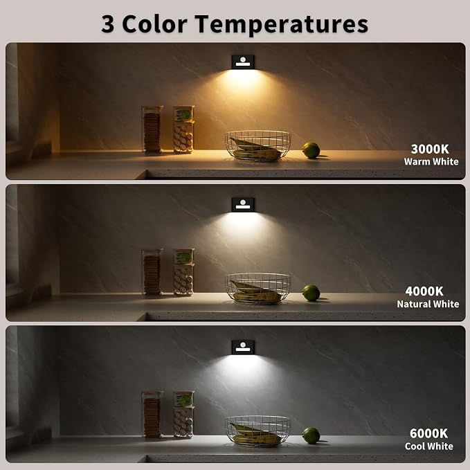 WOBSION Rechargeable Wireless Motion Sensor Stair Lights, Stick-On Wall Light - Image 5