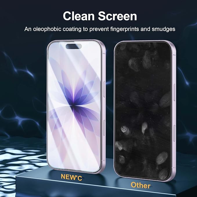NEW'C 3x Screen Protector for iPhone 17+ 3x Camera Lens Protector, Sensor - Image 5