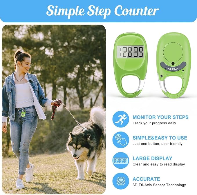 Simple Pedometer for Walking, Accurate Step Tracker - Image 2