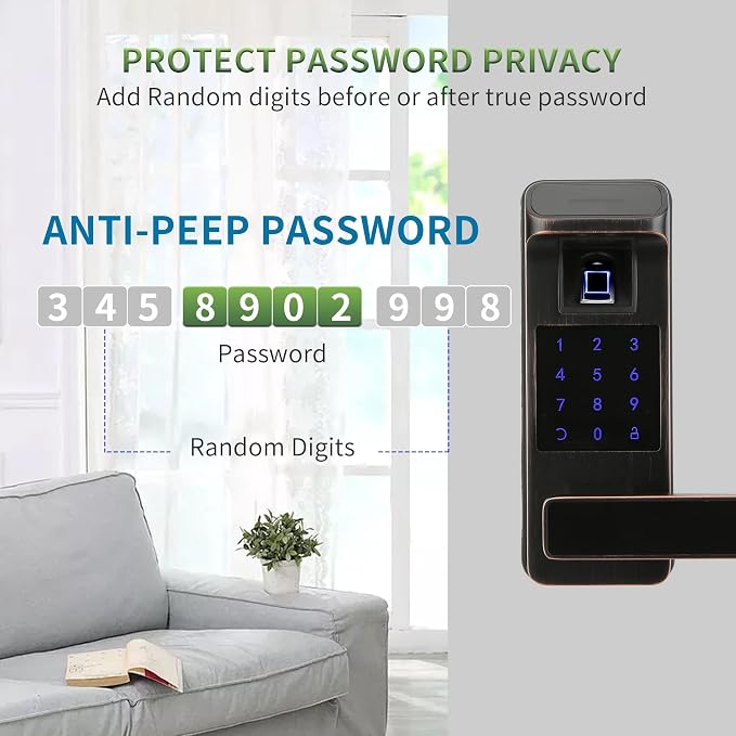 Smart Door Lock, Heavy Duty 5 in 1 Keyless Entry Door Lock, Full App Control - Image 5