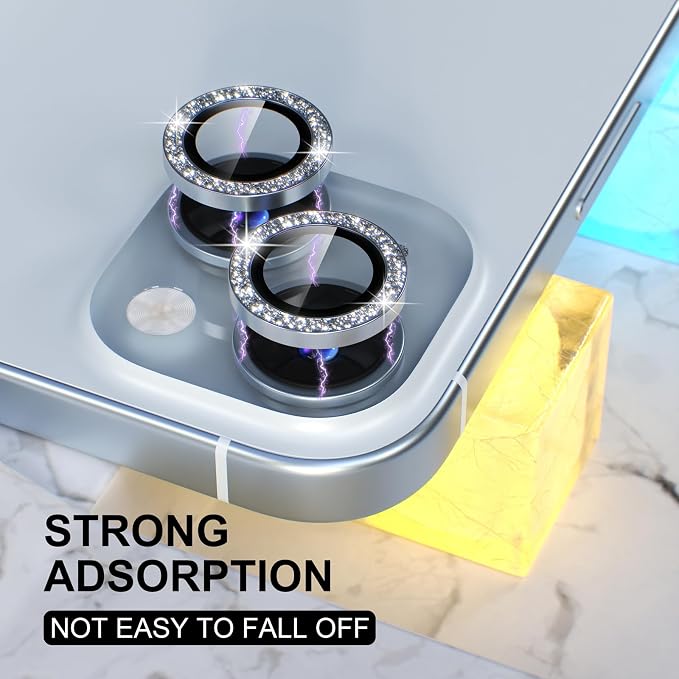 Choiche Compatible for iPhone 15 /iPhone 15 Plus Camera Lens Protector Bling - Image 6