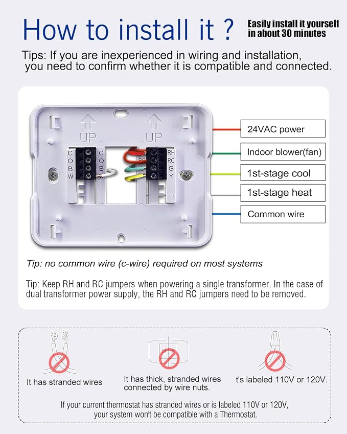 Aowel Non Programmable Thermostat - Image 6